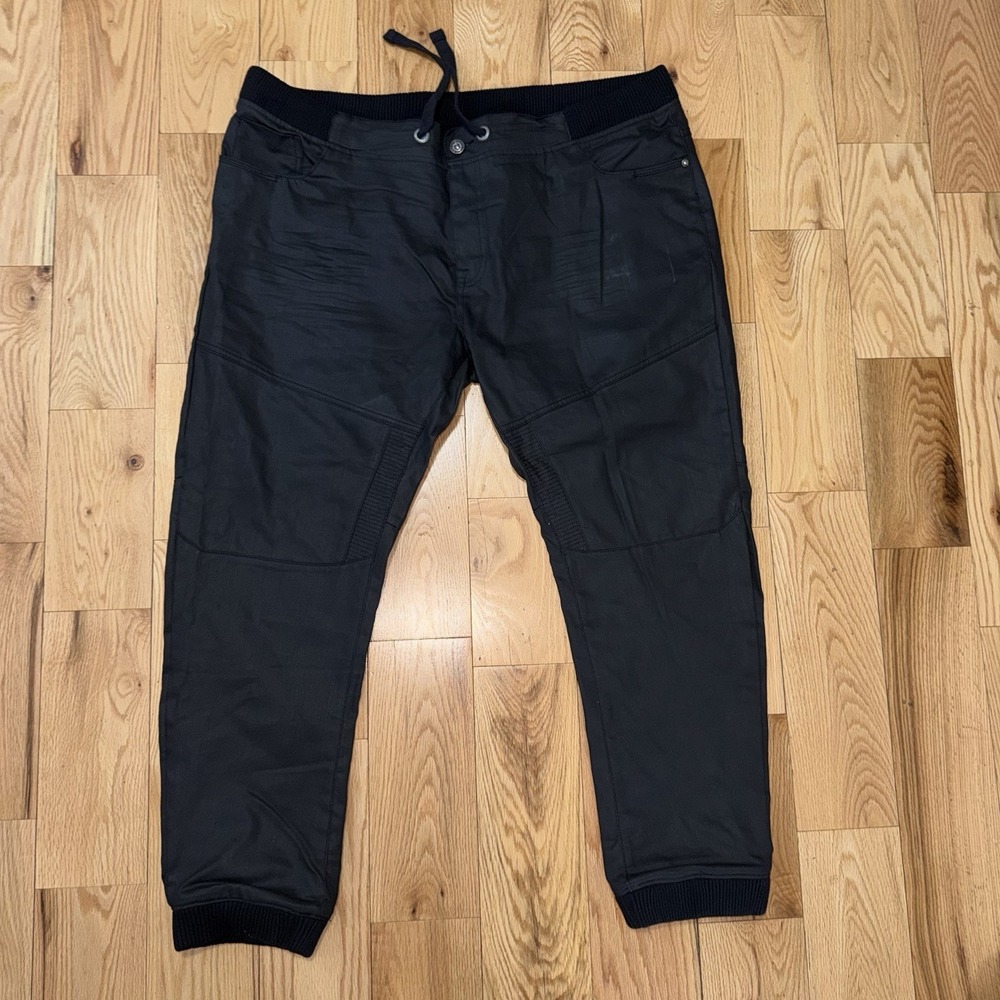 Enzo Mens Jeans 686 Pants Black Size 48 Joggers With Pockets - Picture 2 of 11